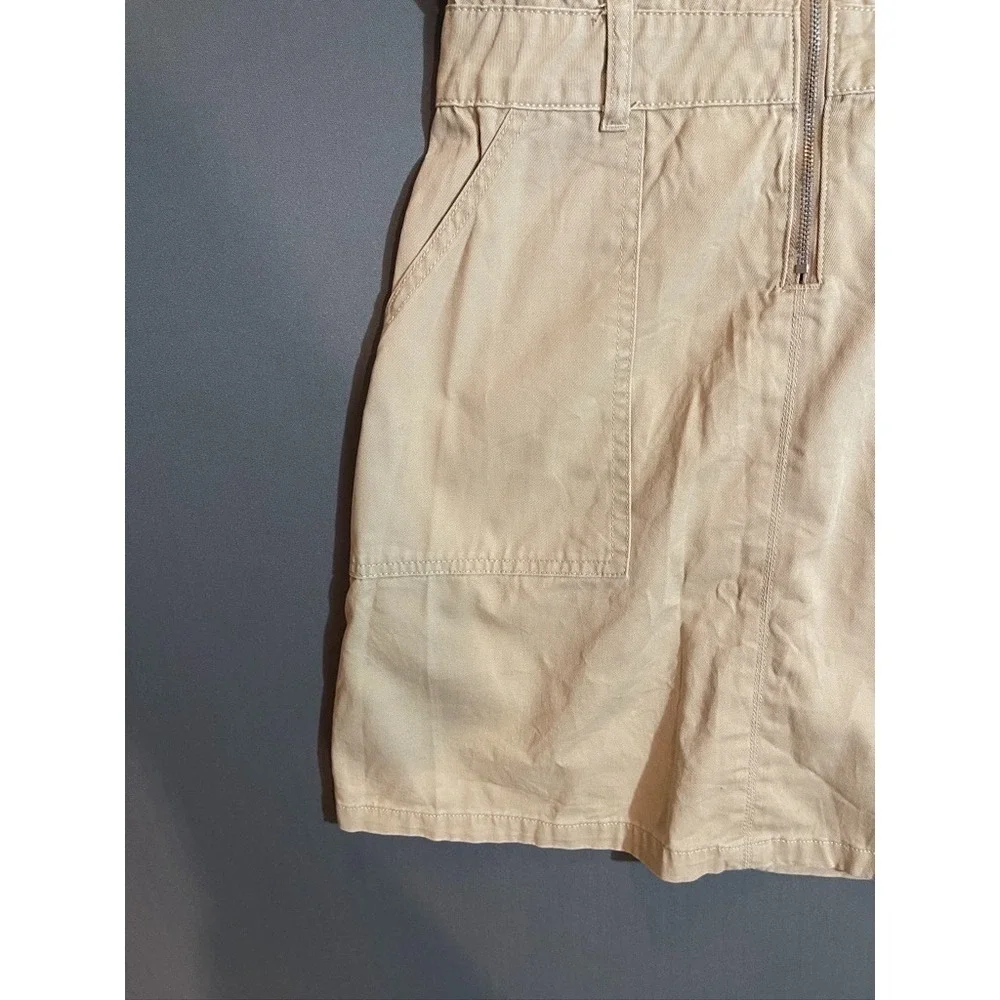 Girls Guess Vintage 90s  Khaki Cargo Utility Mini dress with pockets size 12